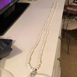 Extra long beaded necklace